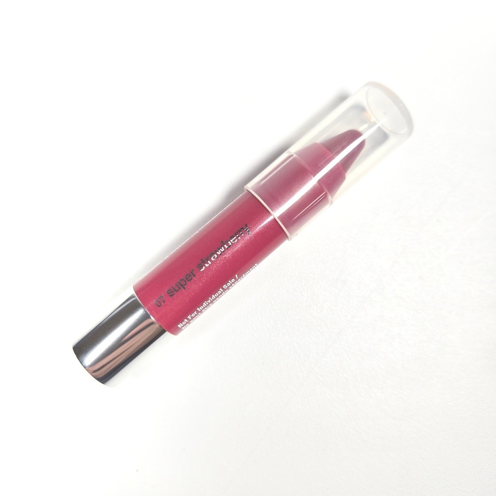Clinique Chubby Stick Lip Colour Balm 07 Super Strawberry Pink Crayon - Picture 4 of 6